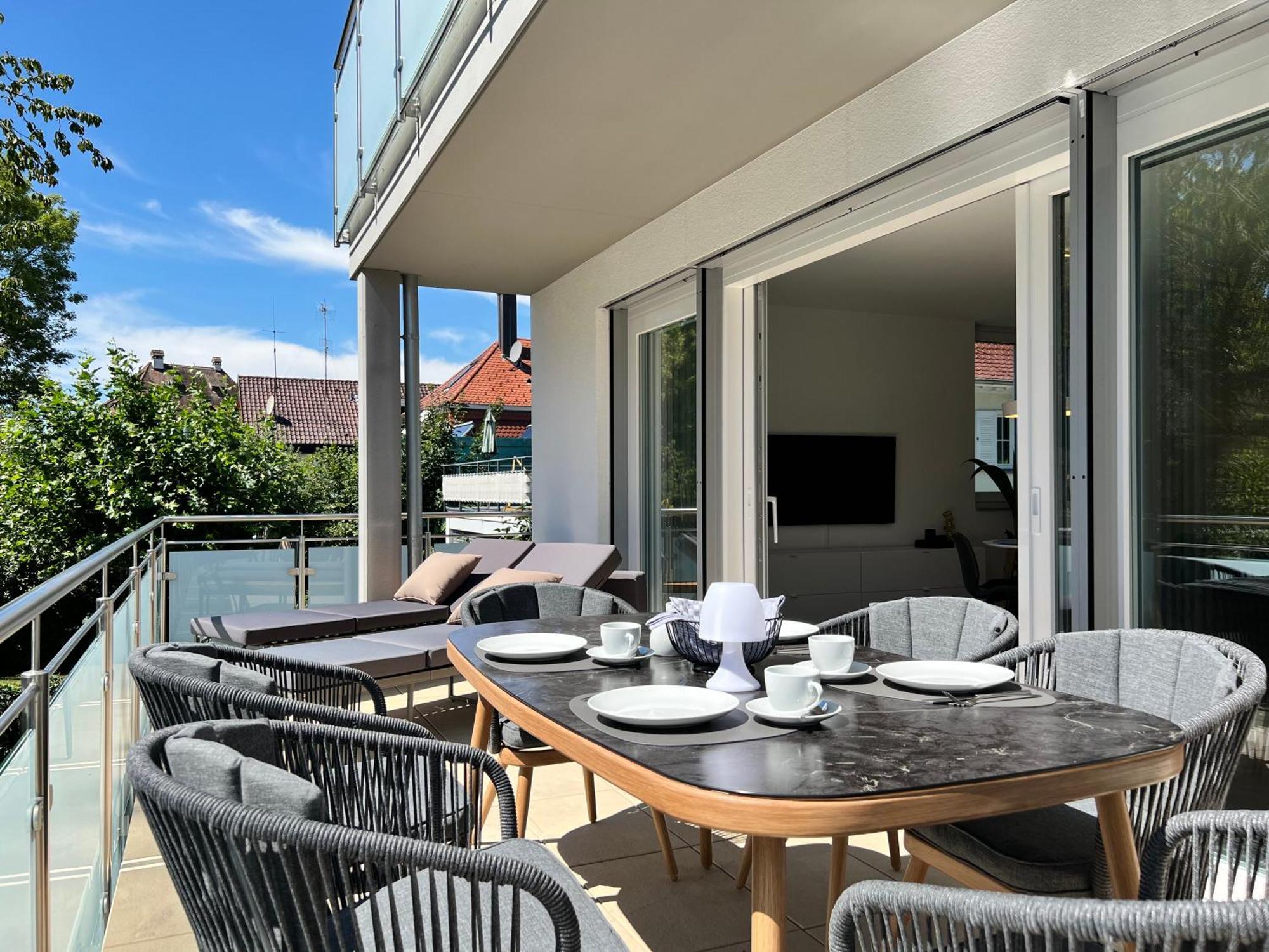 Neues Seeapartment 위버링겐 외부 사진